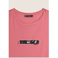 t-shirt donna in jersey viscosa con inserto animalier mauvewood donna extra large