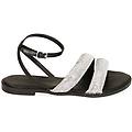sandali con strass nero
