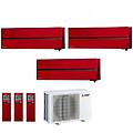 climatizzatore condizionatore electric trial split inverter msz-ln kirigamine style rosso rubino