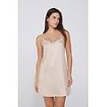 sottoveste raso e pizzo donna avorio tama&ntilde;o s
