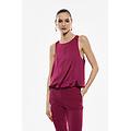 top smanicato con scollo rotondo