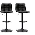 sgabelli da bar regolabili design nero (set di 2) maxwell
