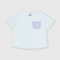 t-shirt in jersey da bambina bianco taglia 6