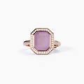 gioielli anello donna in argento rosato con giada jetset