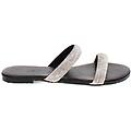 sandali bassi neri con strass