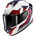 casco skwal i3 rhad bianco / chrom / rosso rosso blu bianco xl