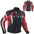 a-pro giacca cordura moto tessuto impermeabile sport touring sfoderabile rosso l