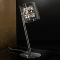 lampada da tavolo led flash con anelli di cristallo