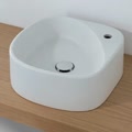 elletre lavabo da appoggio 16x43 in ceramica bianco opaco monoforo codice prod l3lcer. f