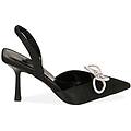 décolleté slingback gioiello nere tacco 8 5 cm