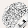 anello fascia red carpet argento rodiato cubic zirconia collezione red carpet misura 56 bianco