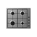 chw6lbx piano cottura gas 4 zone di cotura dimensioni l 59 5 cm p 51 piano in acciaio inossidabile