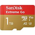 1tb extreme go scheda microsdxc + adattatore sd (per smartphones e tablet android action cam drones