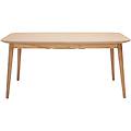 tavolo allungabile con allunghe integrate rettangolare in legno chiaro rovere l160-210 cm ank