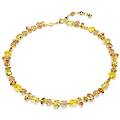 collana tennis gema taglio misto giallo placcato color oro os