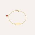 bracciale con targhetta holy oro giallo collezione holy oro giallo