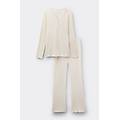 pigiama lungo sweet pointelle donna rosa taglia m