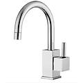 rubinetto monocomando per lavabo con canna orientabile serie level lea091cr cromato ottone
