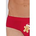 slip in cotone elasticizzato stampa natalizia uomo rosso tama&ntilde;o m