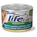 life cat natural le ricette 150 gr tonnetto con pesce azzurro e verdure confezione da 6 pezzi cibo