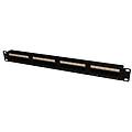- patch panel per rack 19 pannello 24 porte cat 6 utp 1 unit con asole fissaggio cavi colore nero