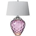 Quintiesse Lampada Da Tavolo Samara 45 7 Cm Rosa Tessuto Vetro A 2 Luci