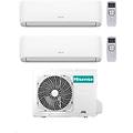 climatizzatore hi comfort dual split 9+9 con 2amw52u4rxc inverter wi-fi r-32 classe a++