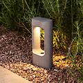 lampioncino led totem grigio cemento altezza 28 5 cm
