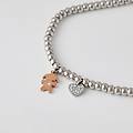 bracciale sunrise acciaio bicolore bianco / rosa cubic zirconia collezione sunrise bicolore bianco /
