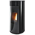 stufa a pellet idro pad plain hydromatica 24 kw m2 in ceramica liscia colore black new cod. 7121031