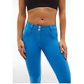 pantaloni push up wr. up skinny cotone organico vita regular french blue donna extra small