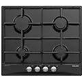 piano cottura gt64bk a gas 4 fuochi gas colore nero con fsd