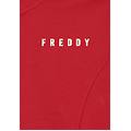felpa zip leggera con collo alto e dettagli floreali poppy red donna medium
