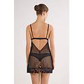 babydoll in pizzo e tulle all about flowers donna nero taglia l