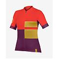 maglia fs260 print manica corta rosso lilla giallo donna l