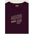 t-shirt cropped con maniche ampie e stampa mood up potent purple donna extra small