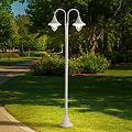 lampada da esterno madea bianca a 2 luci 213 cm e27 ip44