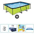 - piscina fuori terra rettangolo 300x200x65 cm groen include accessori coordinati cb8