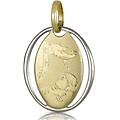 medaglia ciondolo da battesimo oro giallo bianco 803321714877