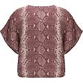 maglia ampia con maniche ad aletta stampa reptile multicolore pitonato donna small
