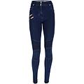 jeans wr. up in denim navetta con dettagli stile biker dark jeans-seams on tone donna xxs
