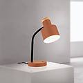 lampada da tavolo gili rosso corallo acciaio altezza 35 cm e27