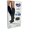 sauber uomo filato cotone calza 140 den 18-22 mmhg compressione graduata colore blu taglia s/m