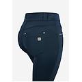 pantaloni n. o. w. skinny vita media tessuto traspirante blu navy donna xxs