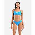 bandeau solid w costume piscina donna azzurro