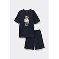 pigiama corto in cotone stampa ice cream uomo blu taglia m