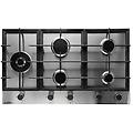 pc905l piano cottura a gas 5 fuochi 90cm (86cm) acciaio inox con wok supporti in ghisa