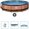 - piscina fuori terra in giro 360x360x76 cm bruin include accessori coordinati cb88