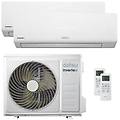 condizionatore gruppo fujitsu serie eco dt-2/3 dual split 12000+12000 btu inverter a++ esterna 7 9