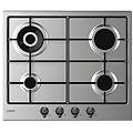 piano cottura 4 fuochi chw6br4wtx ghisa inox inox